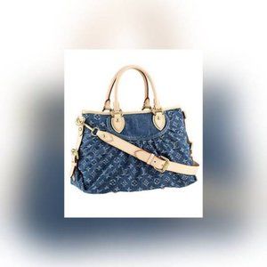 Louis Vuitton Neo Cabby MM Monogram Denim Shoulder Bag